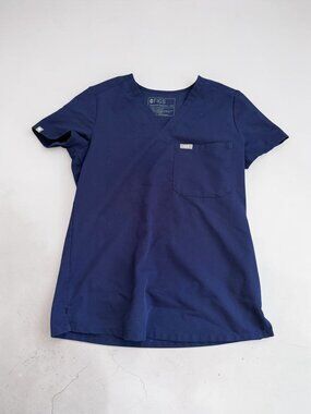 FIGS Navy V Neck Scrubs Top Size XXS Womens